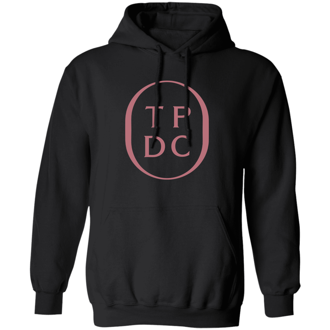 TPDC Logo Rose Print Black Adult Hoodie