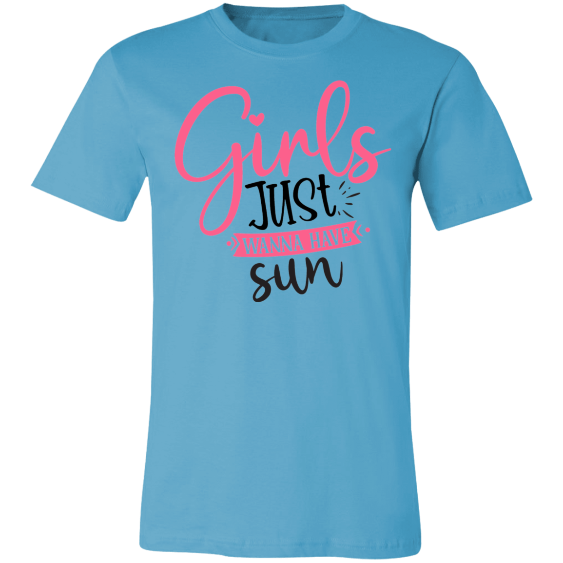Girls Just Wanna Have Sun Glitter Girls' Beach Shirt L