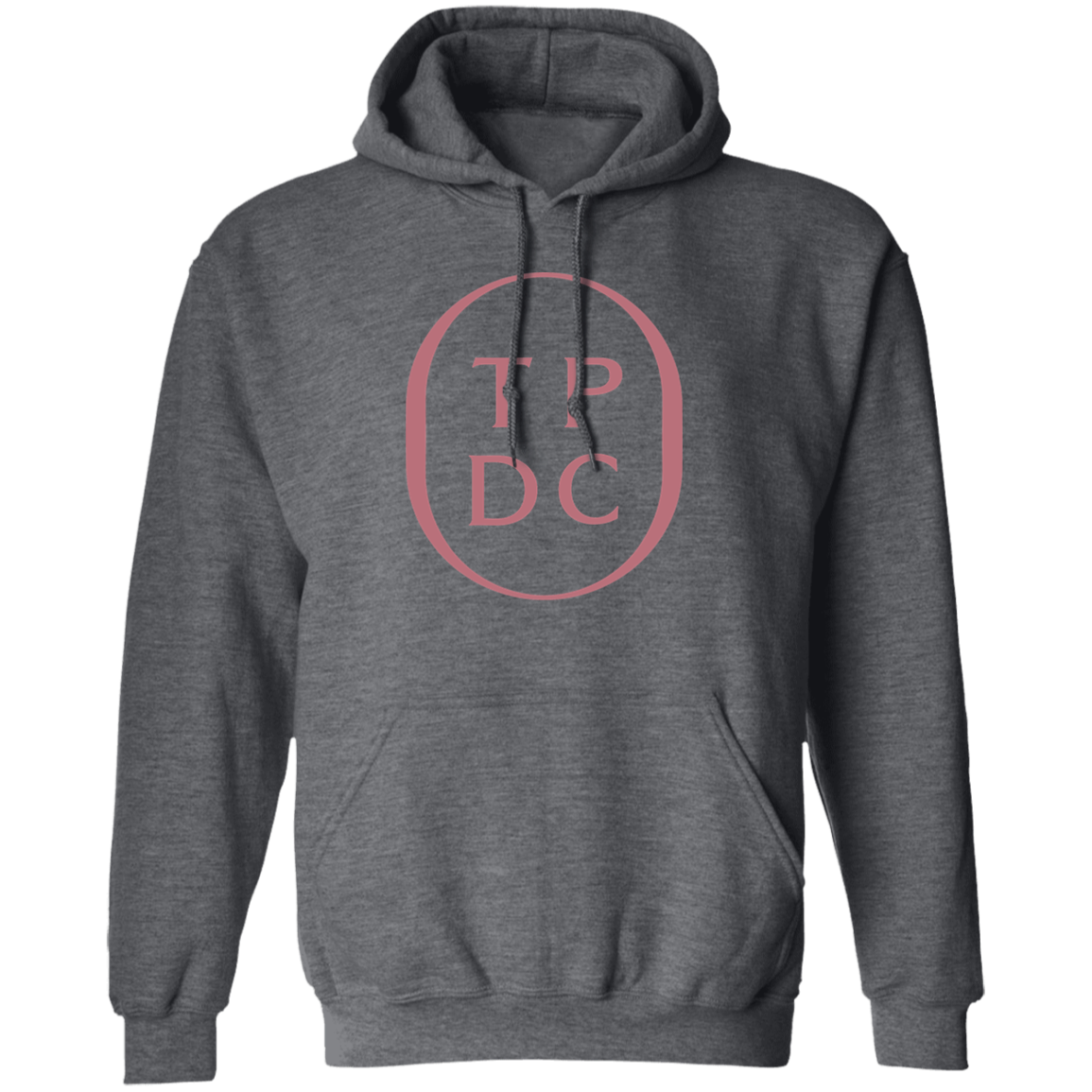 TPDC Logo Rose Print Grey Adult Hoodie