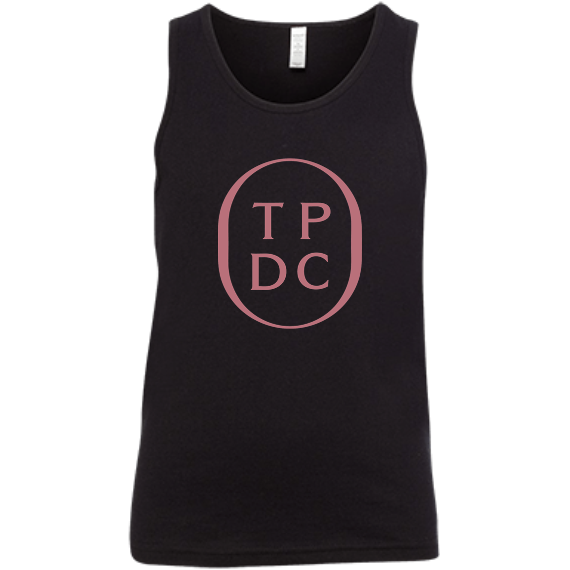 TPDC Logo Rose Print Black Youth Tank