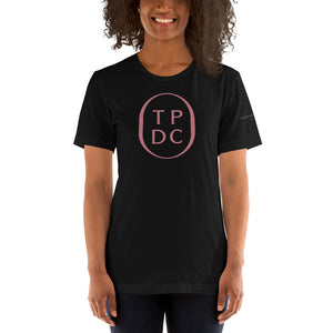 TPDC Logo Rose Print Black Adult Tee