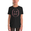 TPDC Rose Print Black Youth Tee